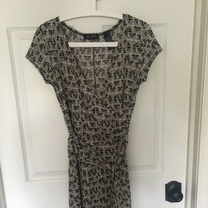 Geometric Wrap Dress